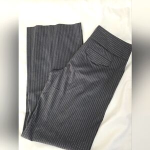Express Gray Tailored Trousers with Pinstripe Pattern